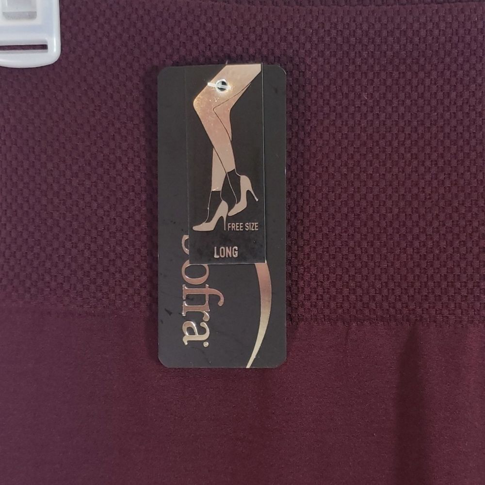 Sofra Long Free Size Burgundy Leggings (AF) - Picture 2 of 8